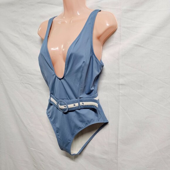 Solid & Striped The Victoria One Piece Swimsuit Size L Blue - Picture 12 of 12
